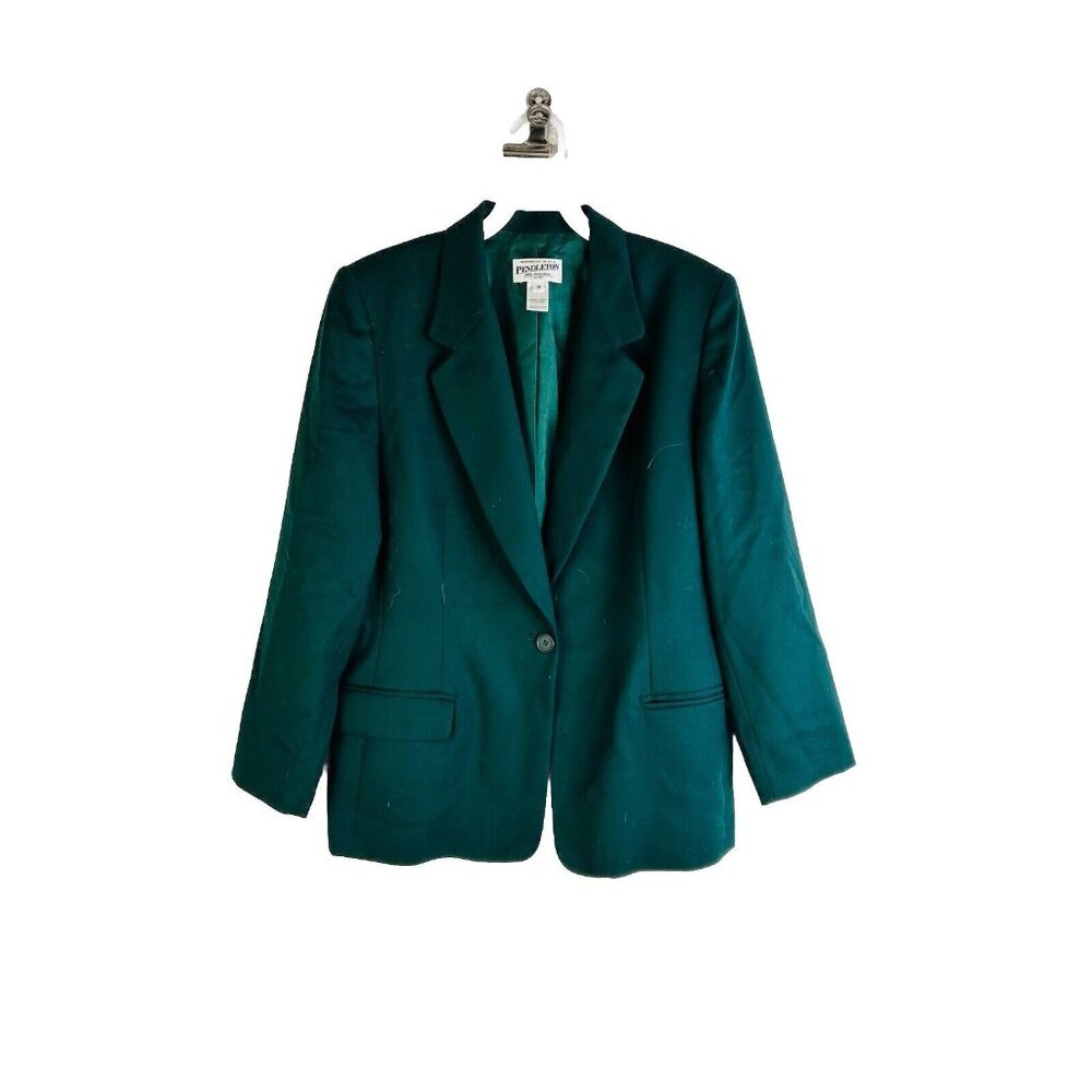 Vintage 90s Pendleton Irgin Wool Single Button Bl… - image 1